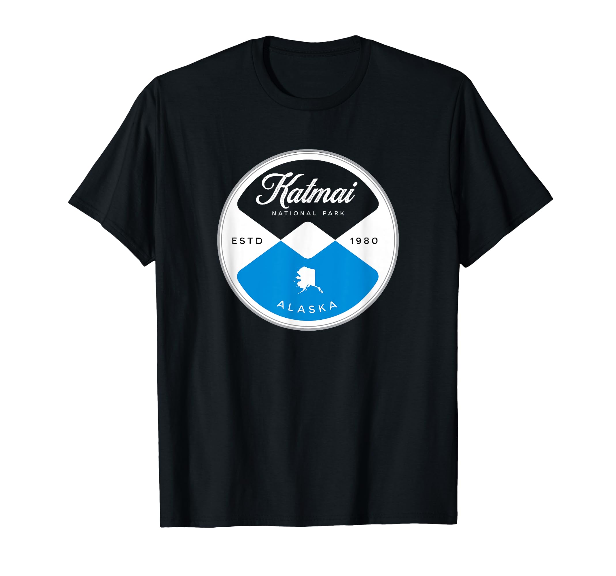 Katmai National Park Alaska Circle T-Shirt - Custom Art Print Men Women - T-Shirt, Sweatshirt, Hoodie