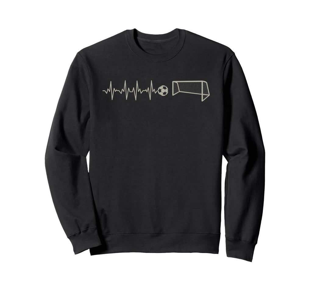 Funny Soccer Heartbeat Ecg Sweatshirt - Aesthetic Graphic for Adults - T-Shirt, Sweatshirt, Hoodie
