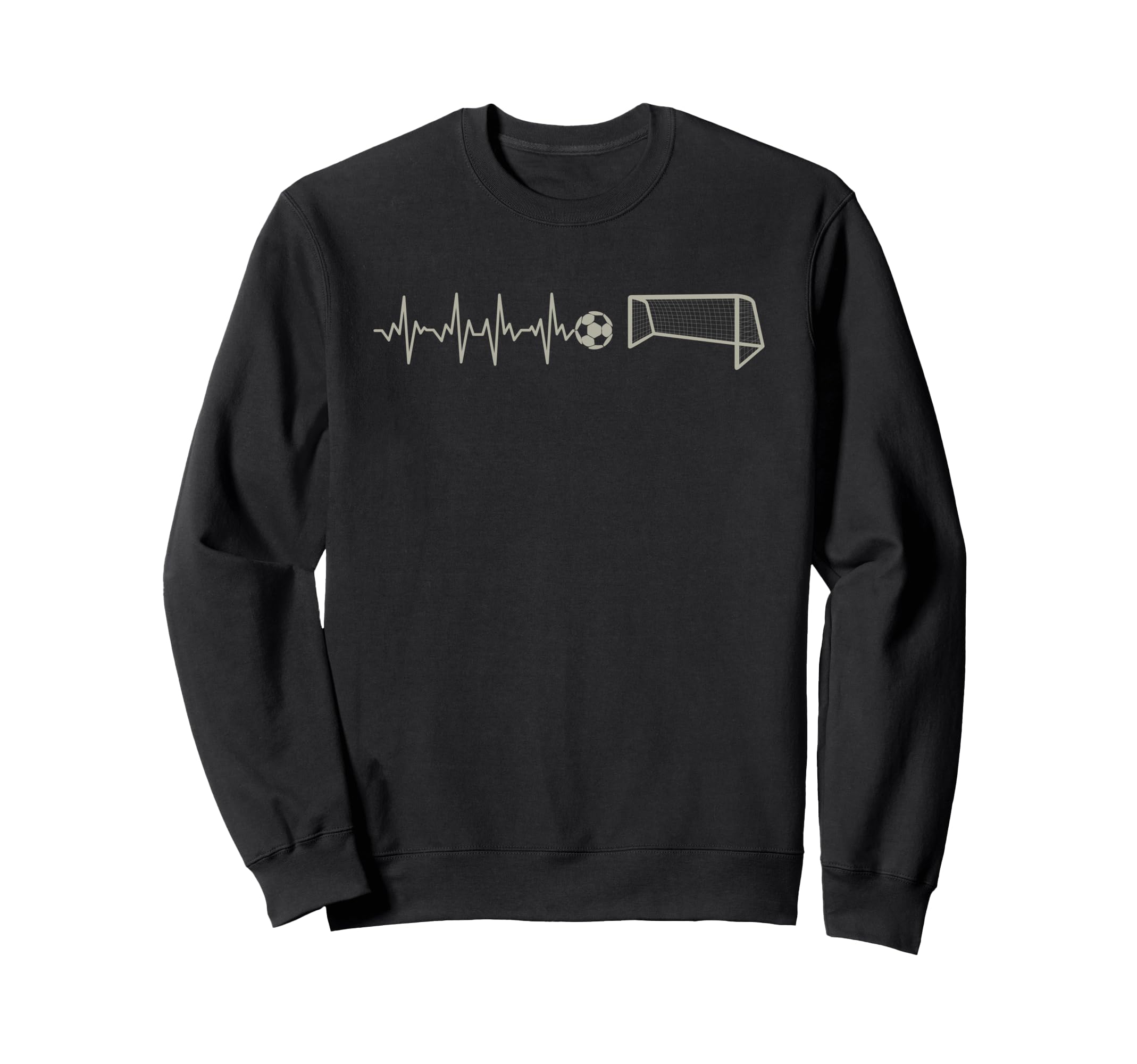 Funny Soccer Heartbeat Ecg Sweatshirt - Aesthetic Graphic for Adults - T-Shirt, Sweatshirt, Hoodie
