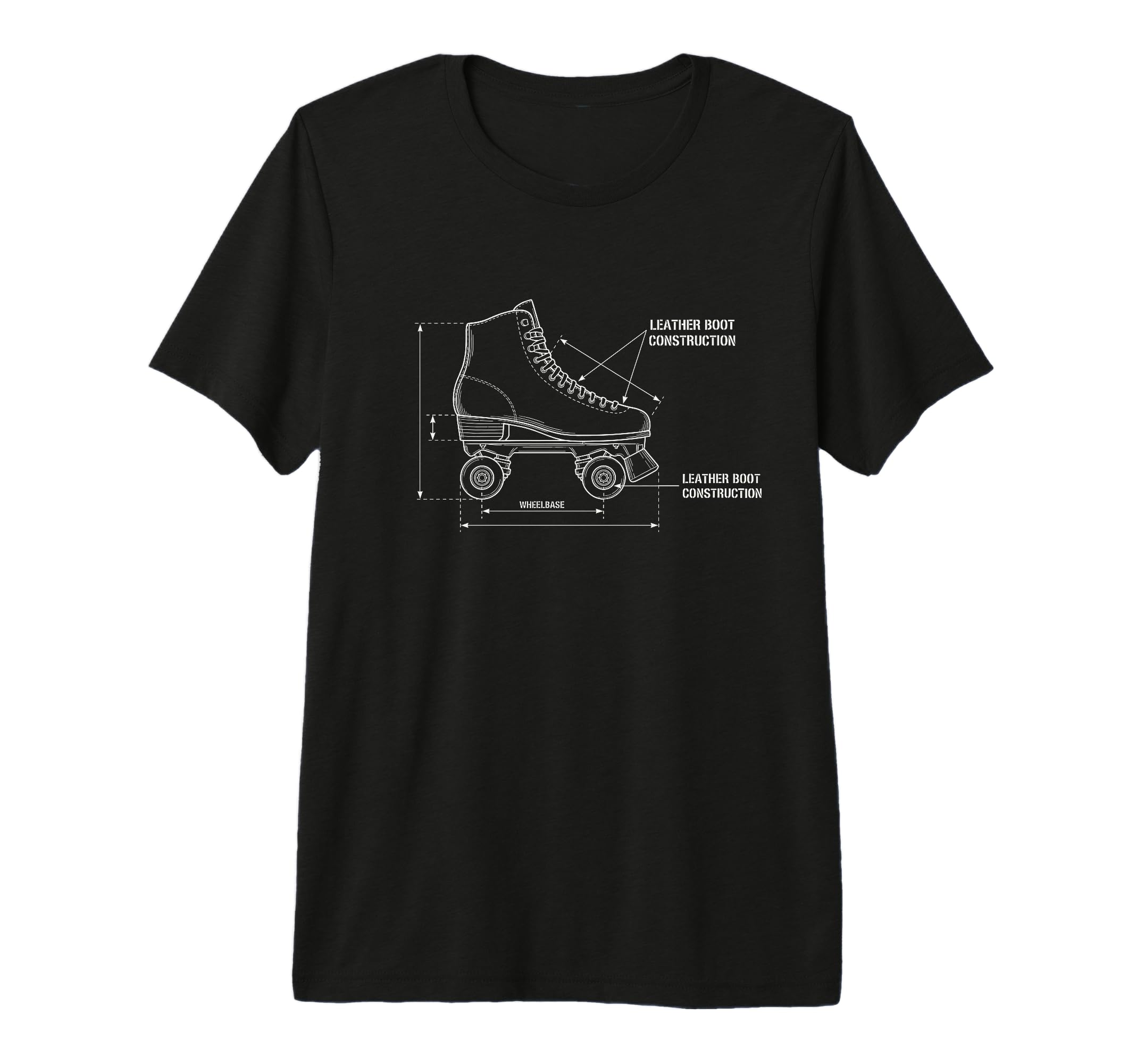 Roller Skate Blueprint Roller Skating T-Shirt - Unique Graphic Men Women - T-Shirt, Sweatshirt, Hoodie