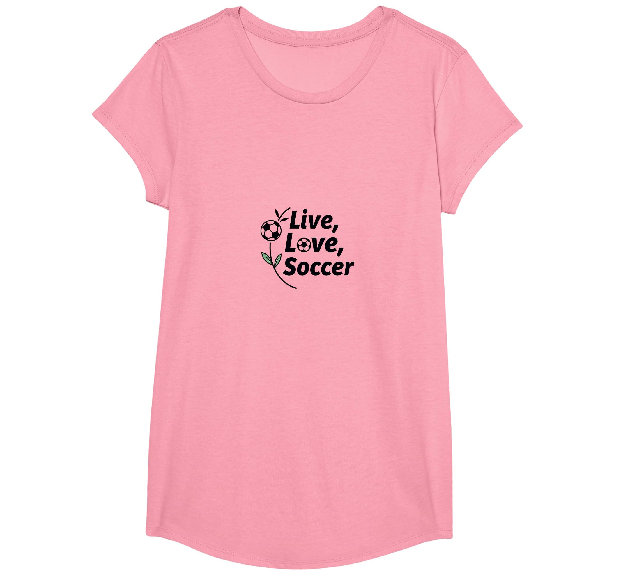 Live Love Soccer Womens Sports T-Shirt - Minimalist Print for Adults - T-Shirt, Sweatshirt, Hoodie