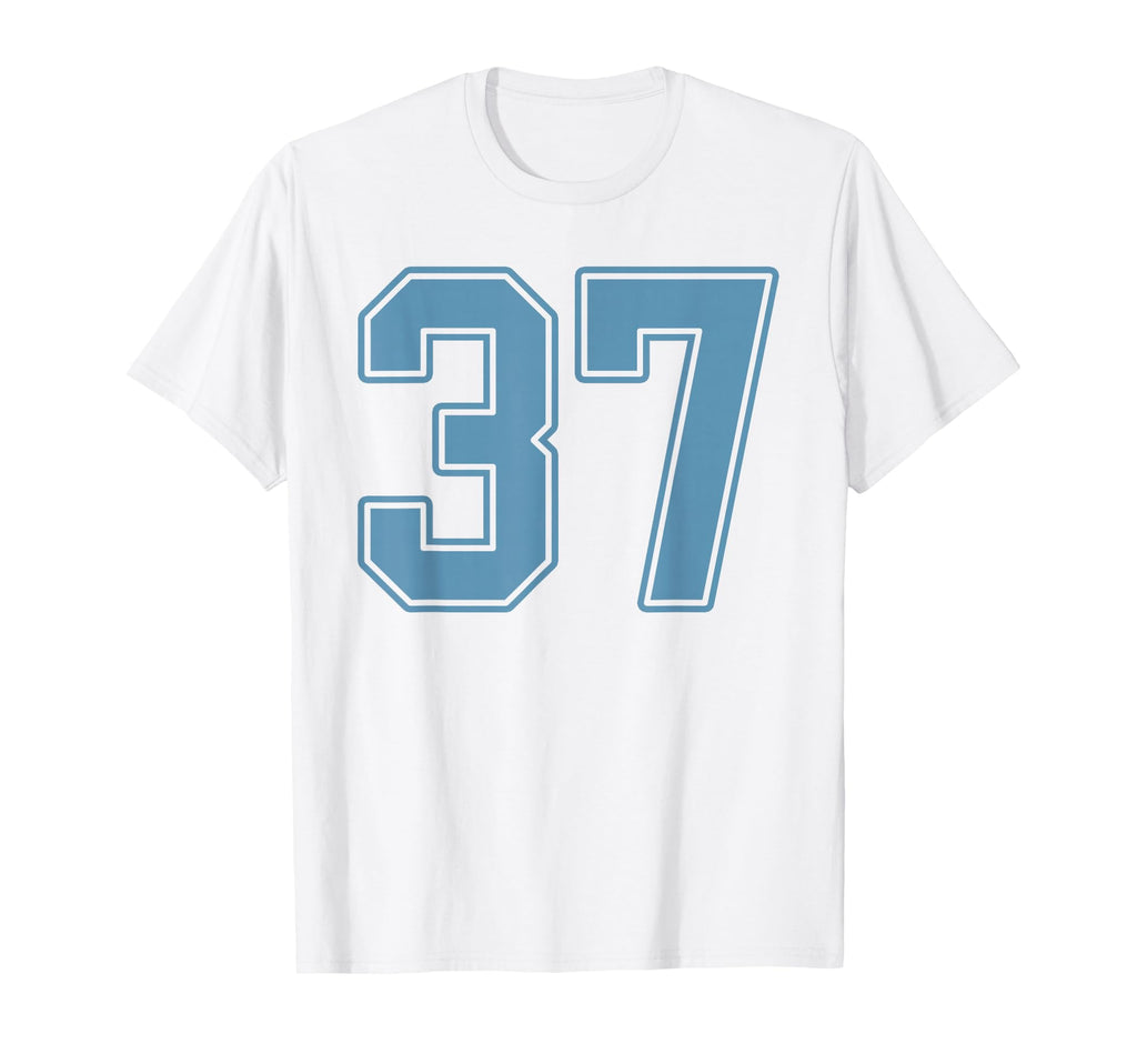 Light Blue Number 37 Jersey Player T-Shirt - Graphic Print for Adults - T-Shirt, Sweatshirt, Hoodie