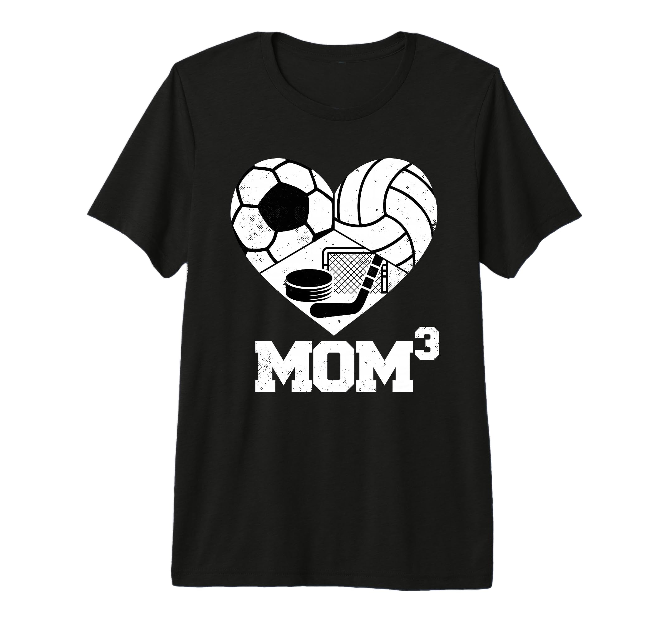 Mom Cubed Mom3 Mom Three Soccer T-Shirt - Custom Art Print for Adults - T-Shirt, Sweatshirt, Hoodie