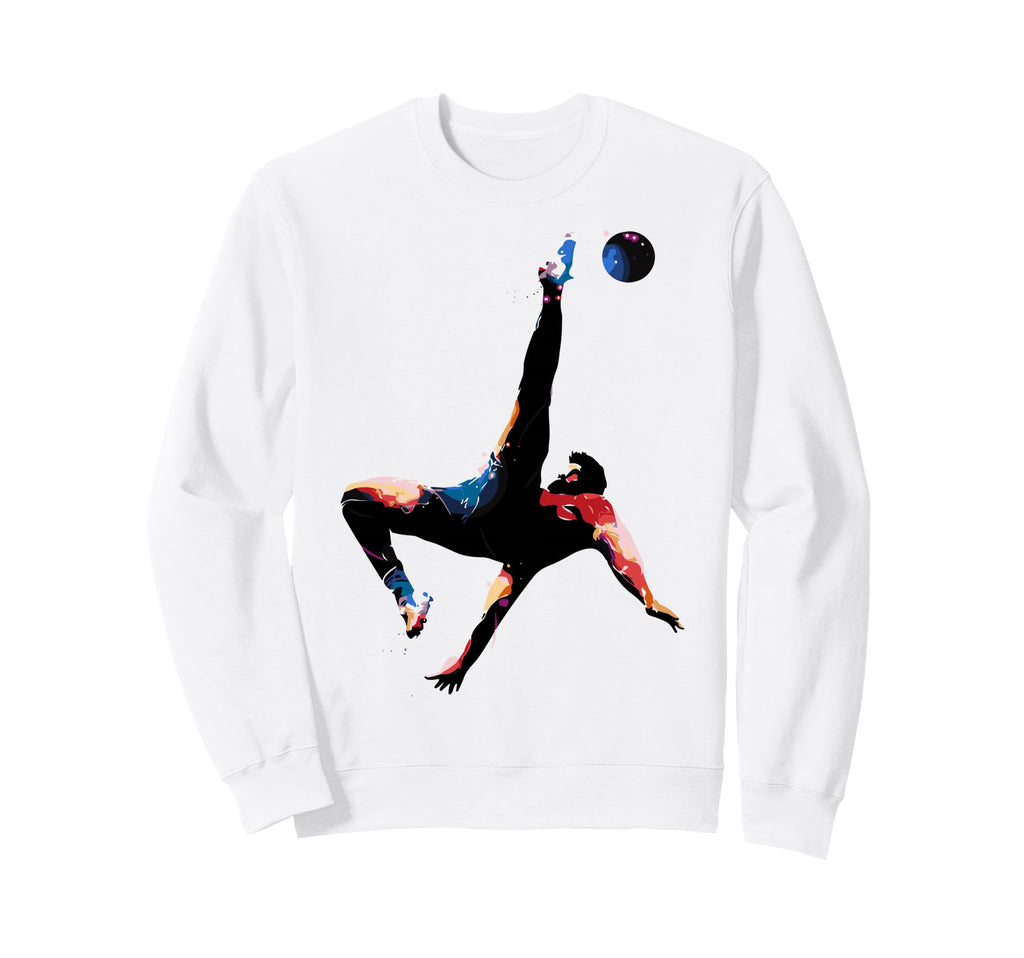 Colorful Soccer Bicycle Kick Sweatshirt - Fun Novelty Design Men Women - T-Shirt, Sweatshirt, Hoodie