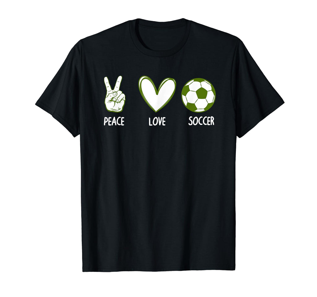 Soccer Peace Love Football Sports Lovers T-Shirt - Unique Graphic Men Women - T-Shirt, Sweatshirt, Hoodie