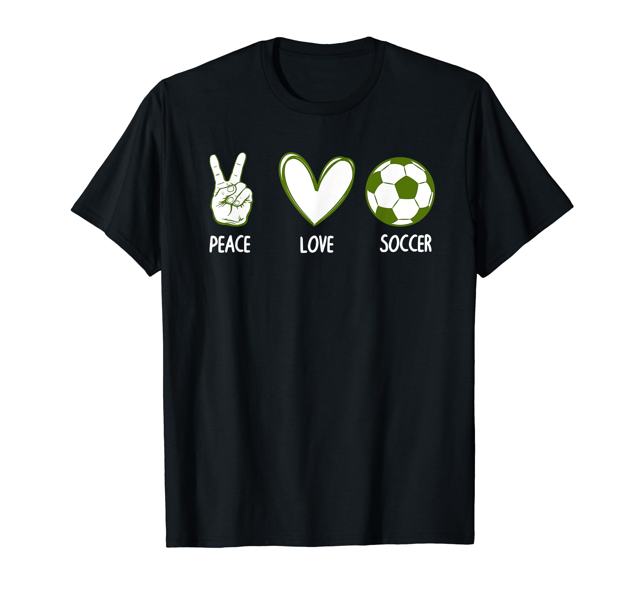 Soccer Peace Love Football Sports Lovers T-Shirt - Unique Graphic Men Women - T-Shirt, Sweatshirt, Hoodie