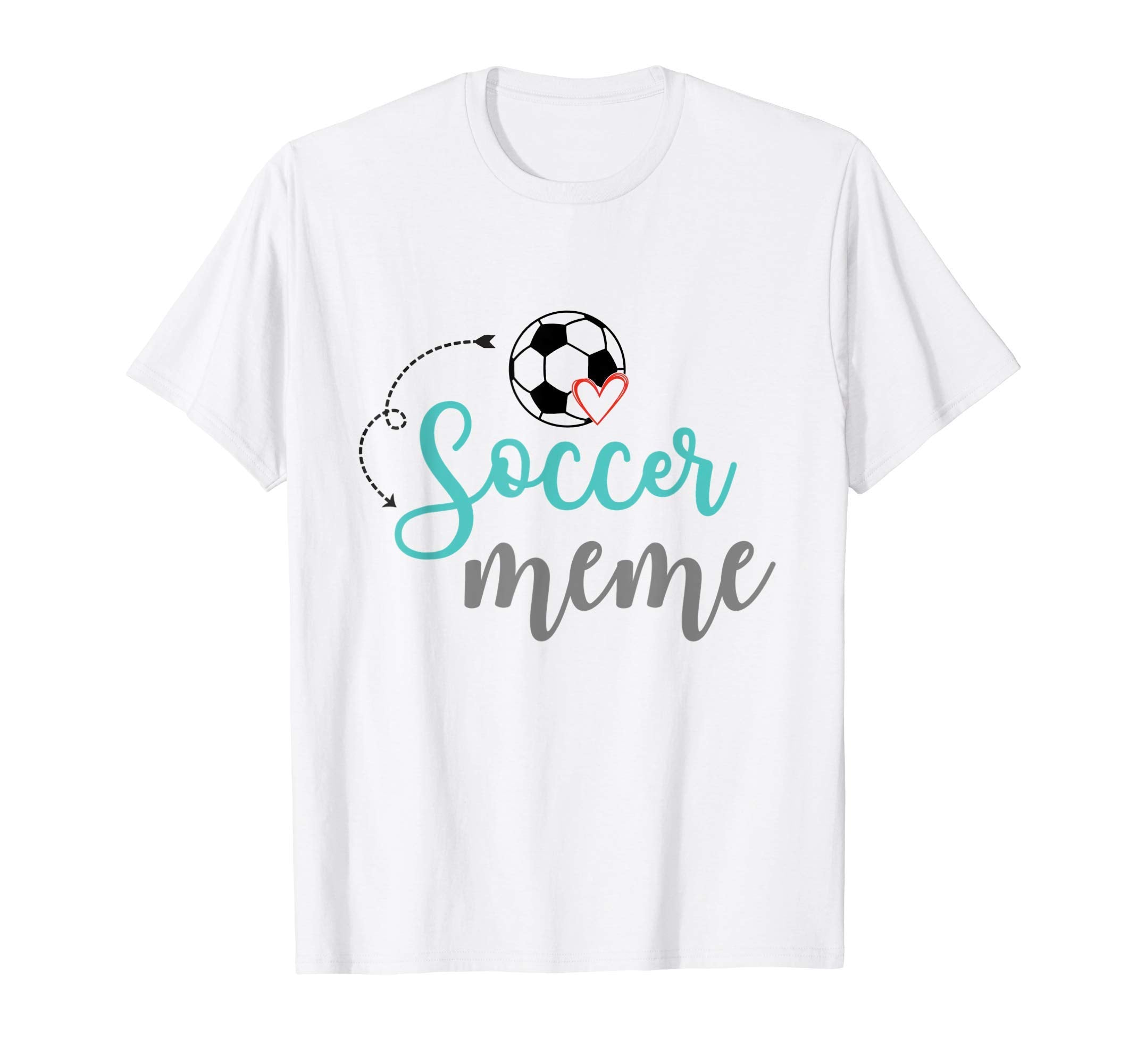 Soccer Meme Soccer Ball Heart T-Shirt - Custom Art Print Unisex - T-Shirt, Sweatshirt, Hoodie