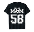 Number 58 Custom Proud Soccer Futbol T-Shirt - Trendy Graphic for Adults - T-Shirt, Sweatshirt, Hoodie