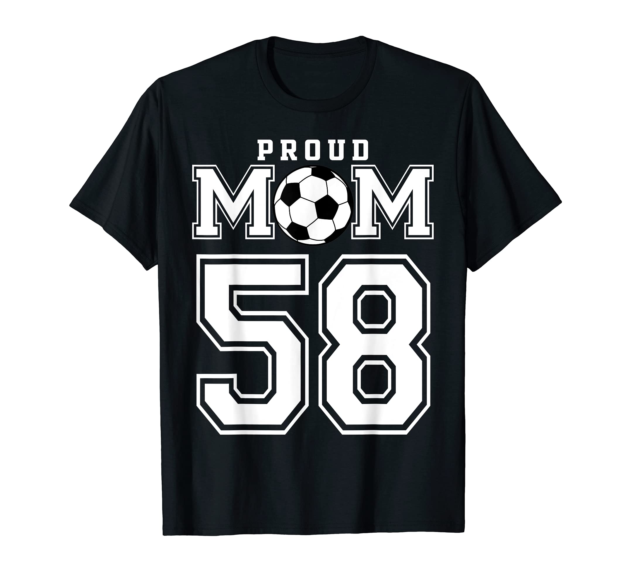 Number 58 Custom Proud Soccer Futbol T-Shirt - Trendy Graphic for Adults - T-Shirt, Sweatshirt, Hoodie