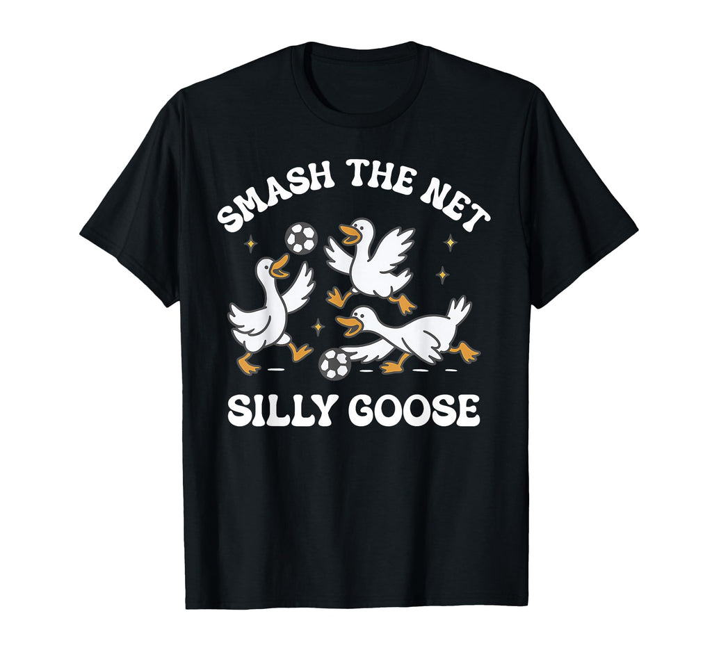 Silly Goose Playing Soccer Coach Game T-Shirt - Custom Art Print Unisex - T-Shirt, Sweatshirt, Hoodie