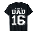 Number 16 Custom Proud Soccer Futbol T-Shirt - Fun Novelty Design Unisex - T-Shirt, Sweatshirt, Hoodie