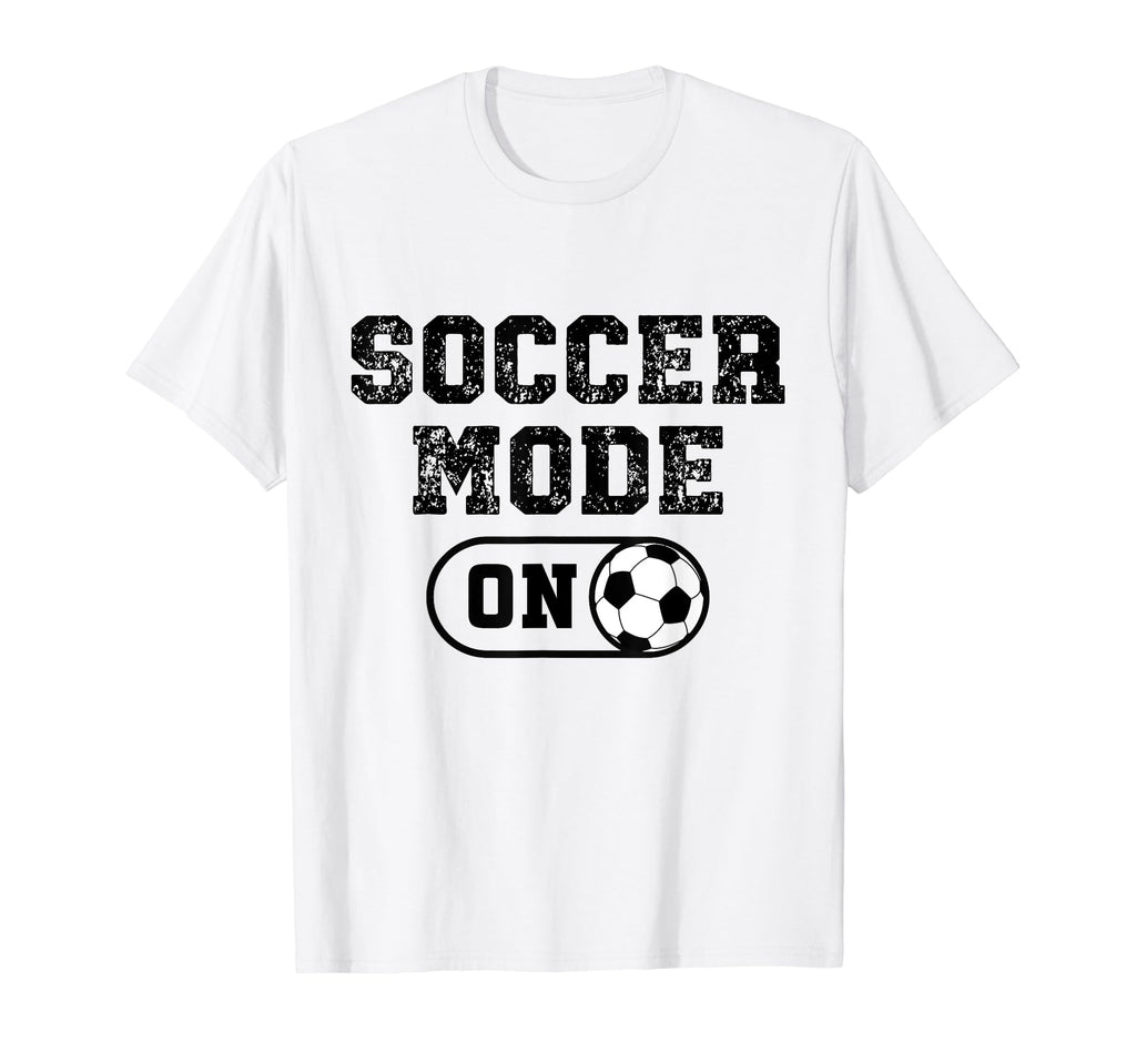 Soccer Mode Distressed Football T-Shirt - Casual Everyday Wear Men Women - T-Shirt, Sweatshirt, Hoodie