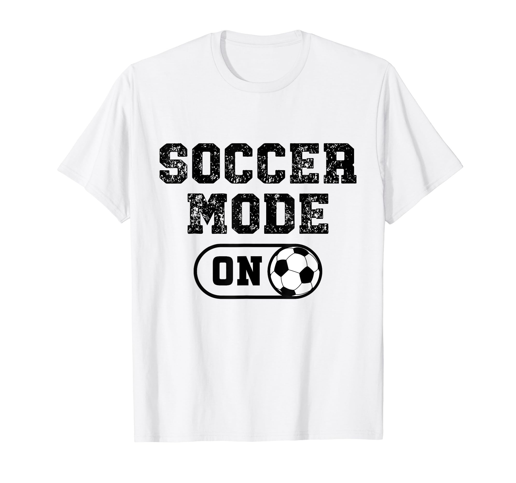 Soccer Mode Distressed Football T-Shirt - Casual Everyday Wear Men Women - T-Shirt, Sweatshirt, Hoodie