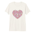 Heart Shaped Soccer Ball Pattern Tri T-Shirt - Fun Novelty Design Unisex - T-Shirt, Sweatshirt, Hoodie