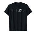 Funny Football Ball Heartbeat Fan T-Shirt - Minimalist Print Unisex - T-Shirt, Sweatshirt, Hoodie