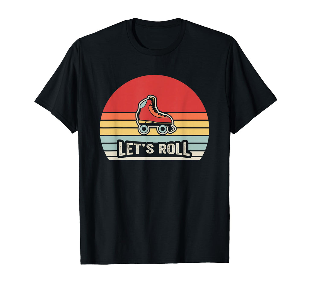 Lets Roll Roller Skate 70S 80S Sunset T-Shirt - Graphic Print Men Women - T-Shirt, Sweatshirt, Hoodie