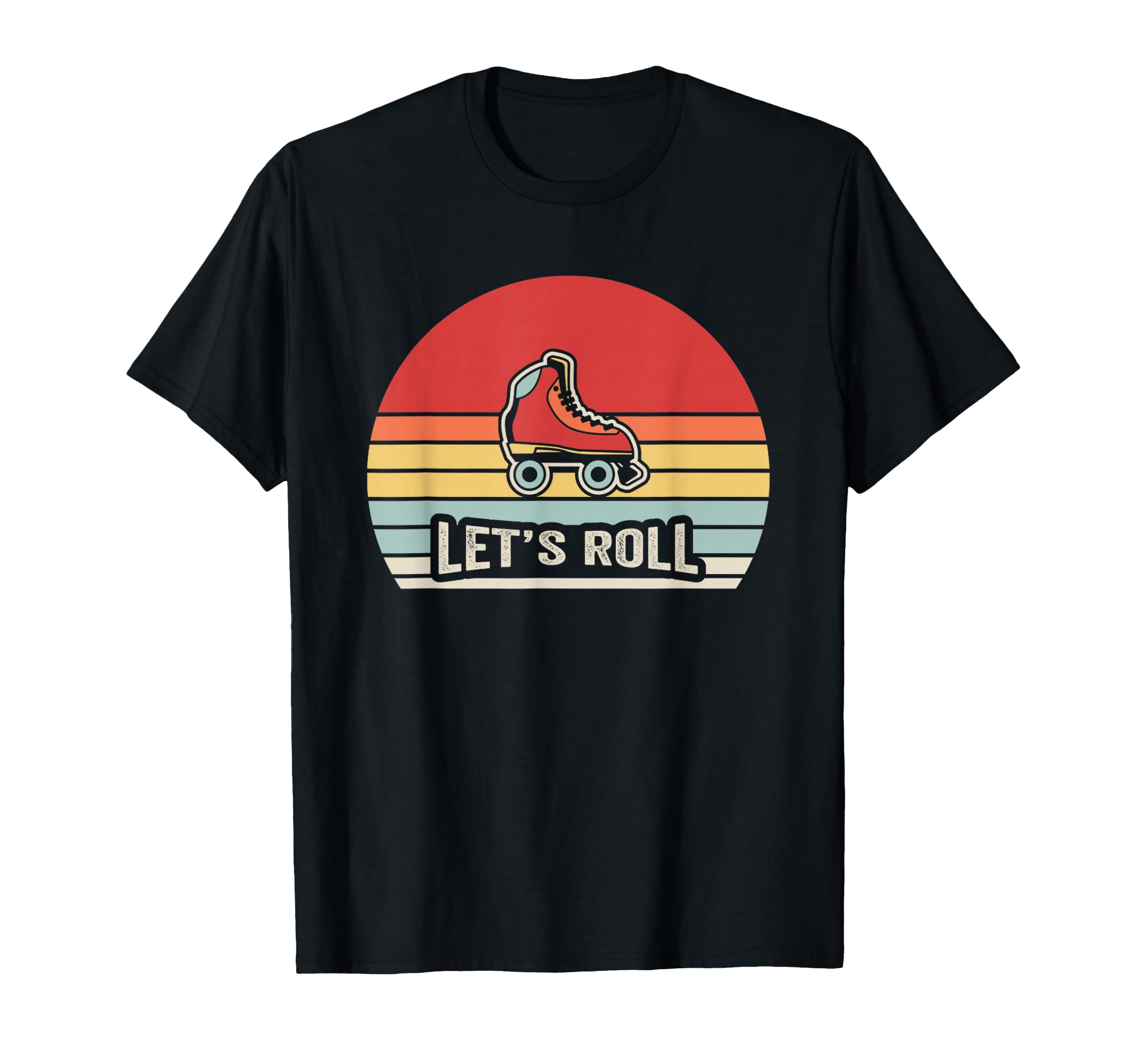 Lets Roll Roller Skate 70S 80S Sunset T-Shirt - Graphic Print Men Women - T-Shirt, Sweatshirt, Hoodie