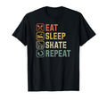 Eat Sleep Skate Repeat Roller Skating T-Shirt - Aesthetic Graphic Unisex - T-Shirt, Sweatshirt, Hoodie