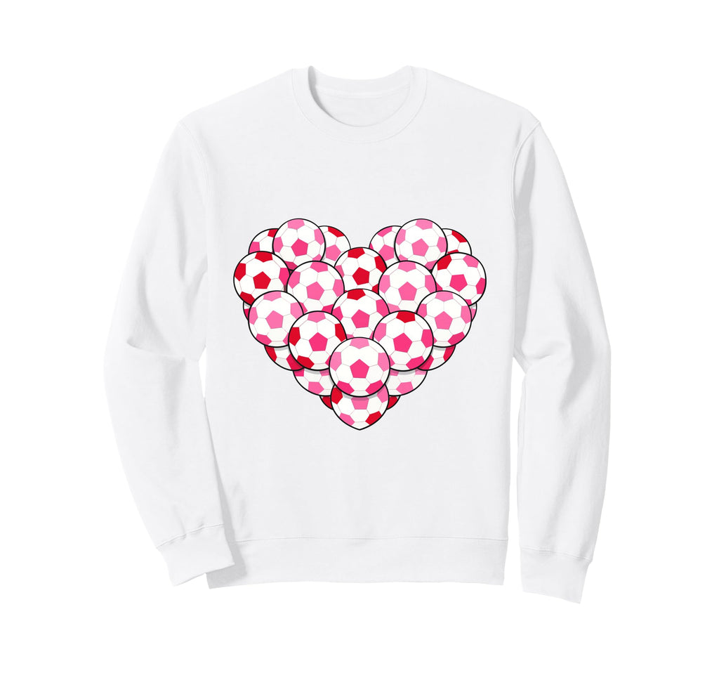 Heart Shaped Soccer Ball Artwork Sweatshirt - Novelty Apparel Men Women - T-Shirt, Sweatshirt, Hoodie