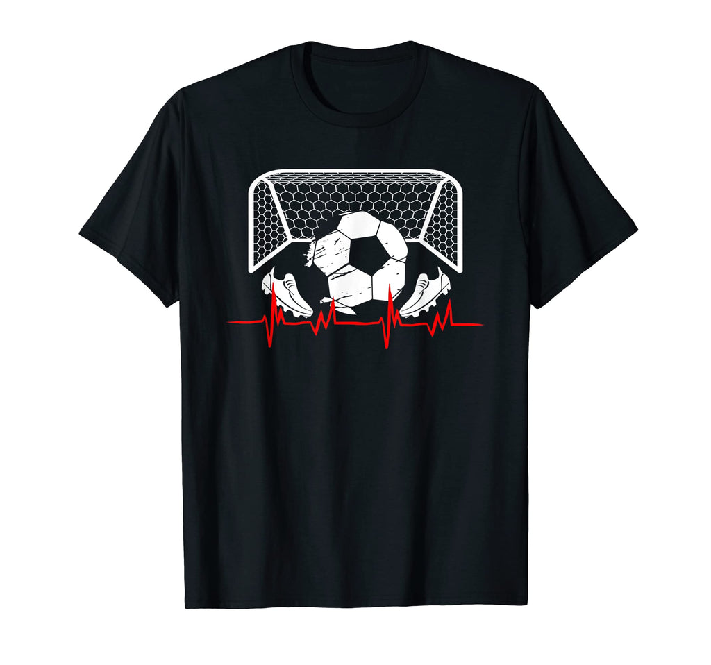 Football Heartbeat Red Soccer Pulse T-Shirt - Trendy Graphic Men Women - T-Shirt, Sweatshirt, Hoodie