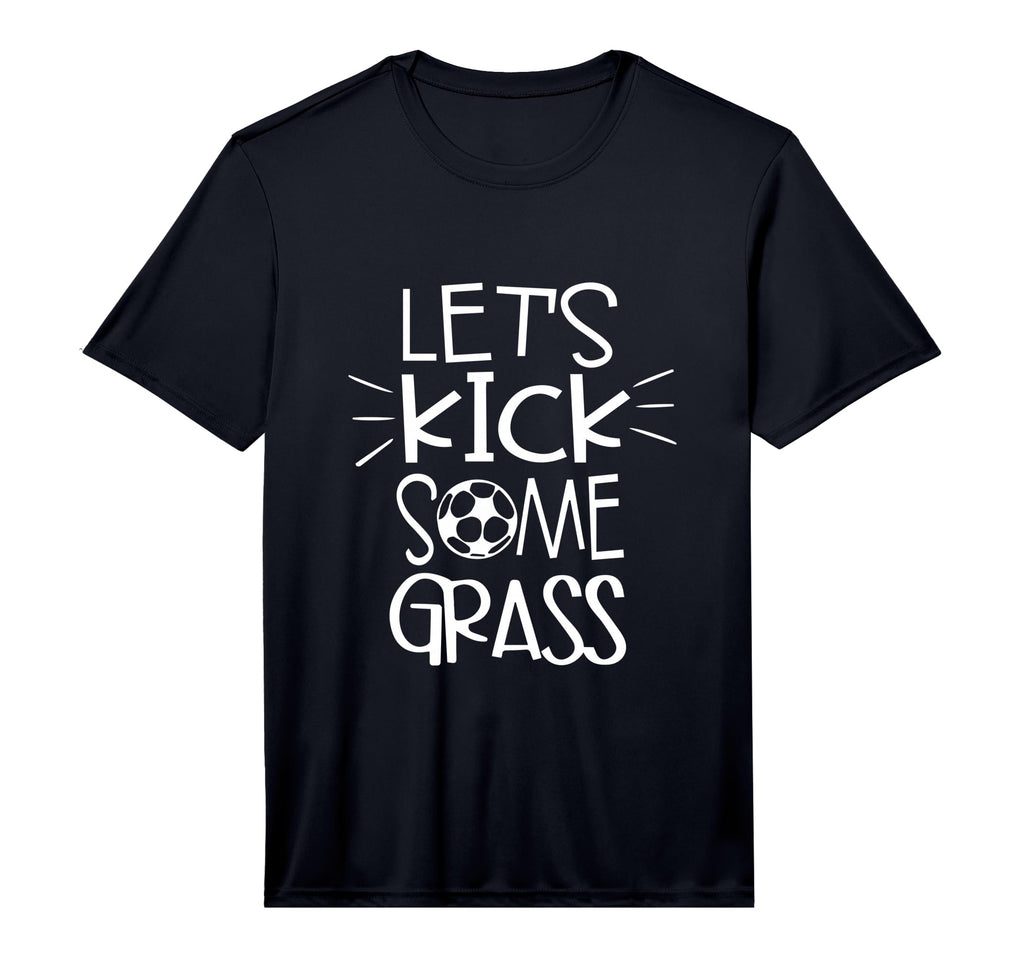Mens Lets Kick Some Grass Funny Soccer Foot T-Shirt - Graphic Print Unisex - T-Shirt, Sweatshirt, Hoodie