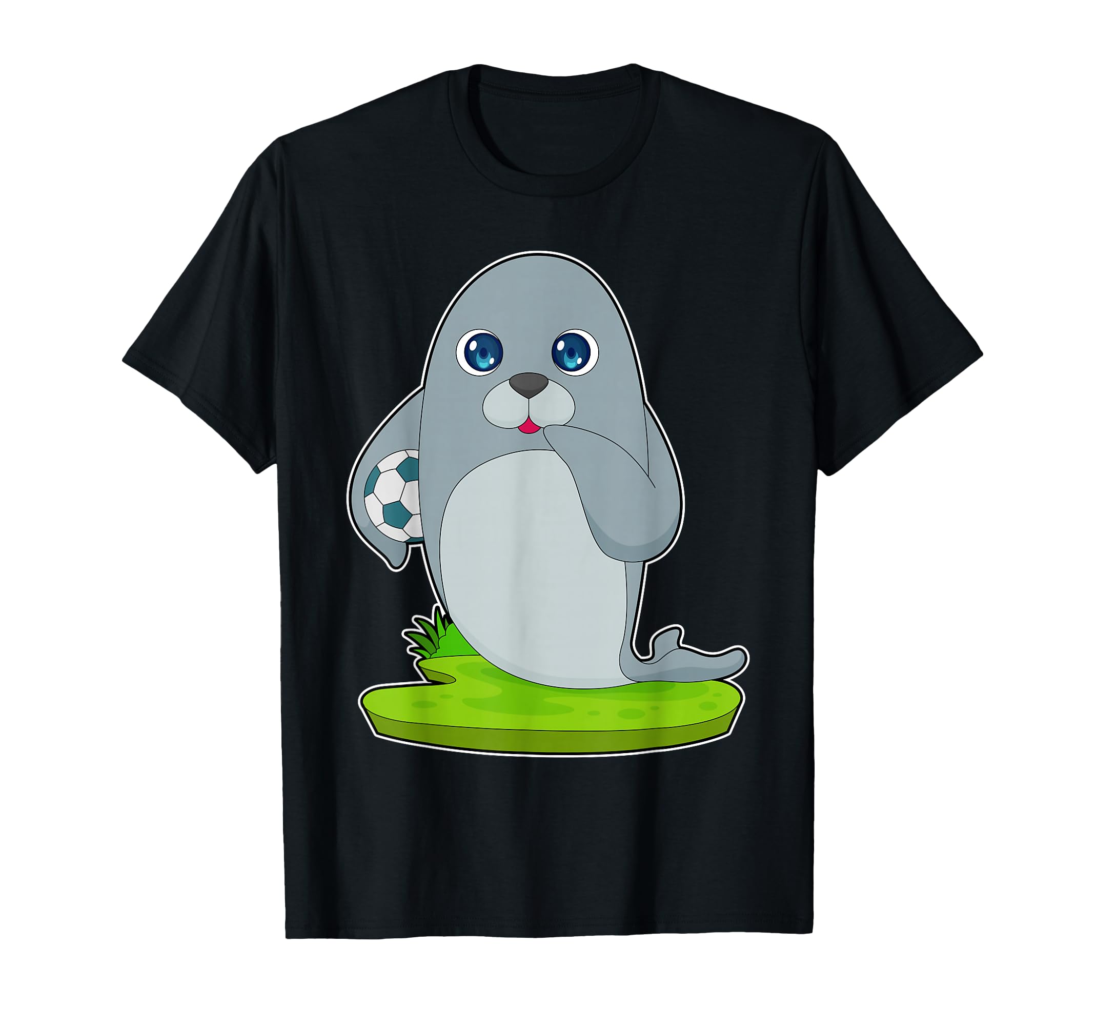 Seal Soccer Player Soccer Sports T-Shirt - Unique Graphic Men Women - T-Shirt, Sweatshirt, Hoodie