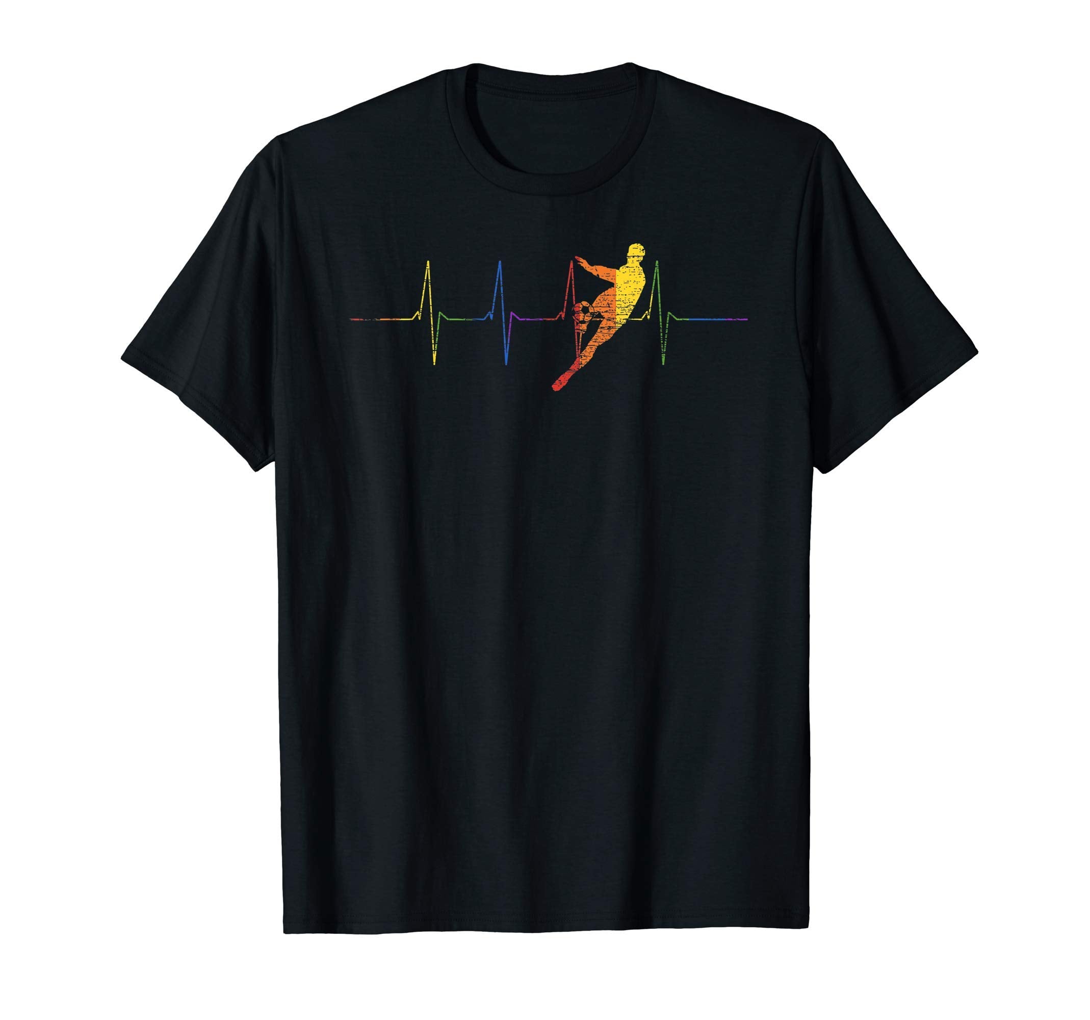 Soccer Player Gift Lgbt Heartbeat Soccer T-Shirt - Custom Art Print Unisex - T-Shirt, Sweatshirt, Hoodie