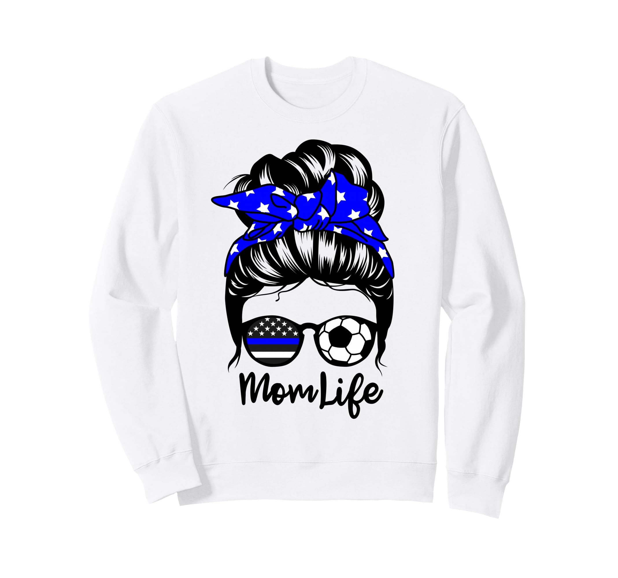 Mom Life Messy Bun Hair Funny Sweatshirt - Unique Graphic for Adults - T-Shirt, Sweatshirt, Hoodie
