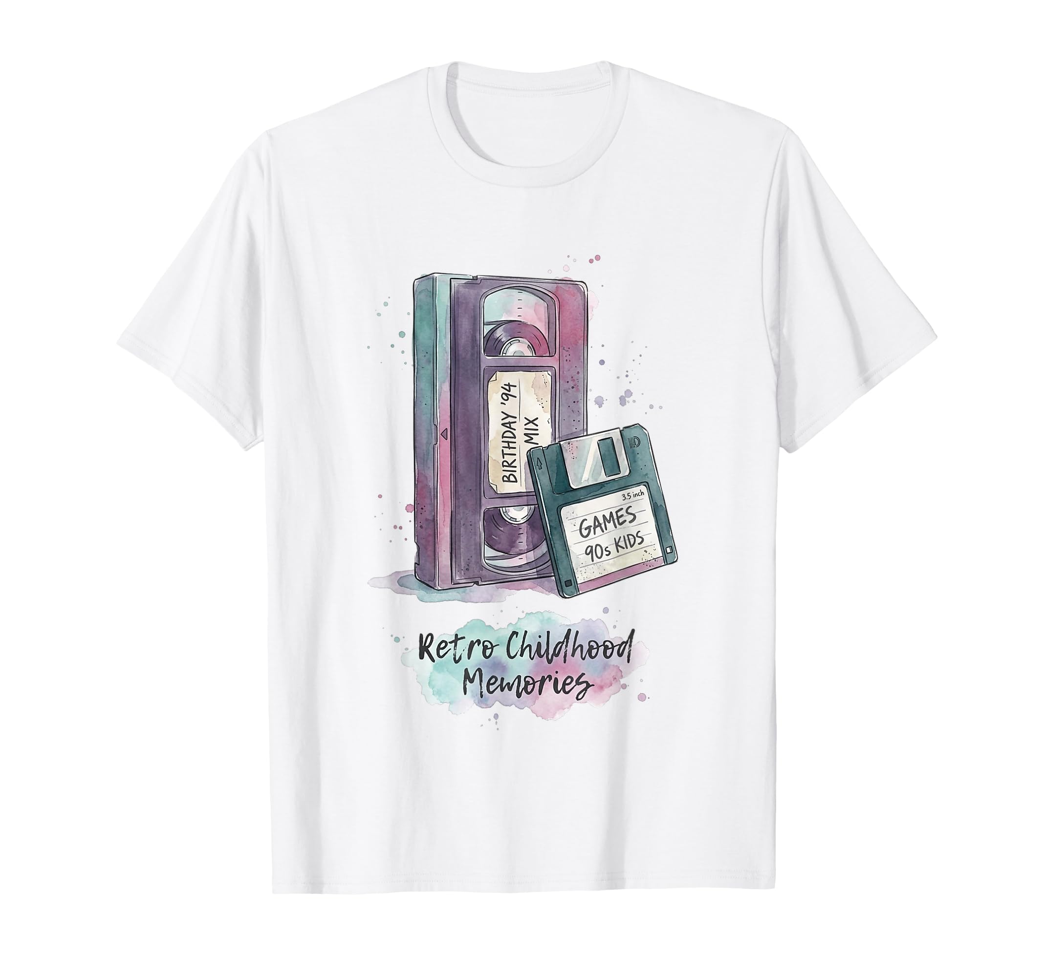 Childhood Memories Vhs Tape Floppy Disk T-Shirt - Streetwear Style Unisex - T-Shirt, Sweatshirt, Hoodie