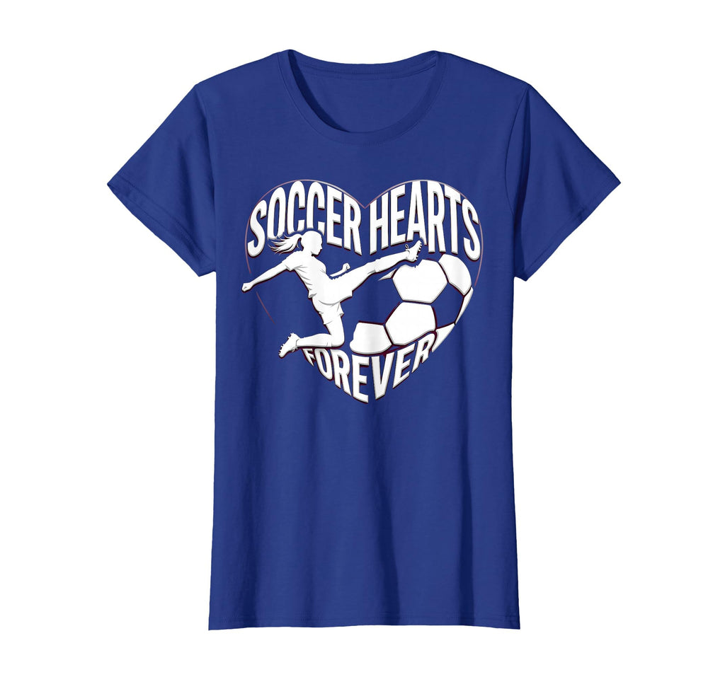 Soccer Hearts Forever Womens T-Shirt - Trendy Graphic for Adults - T-Shirt, Sweatshirt, Hoodie