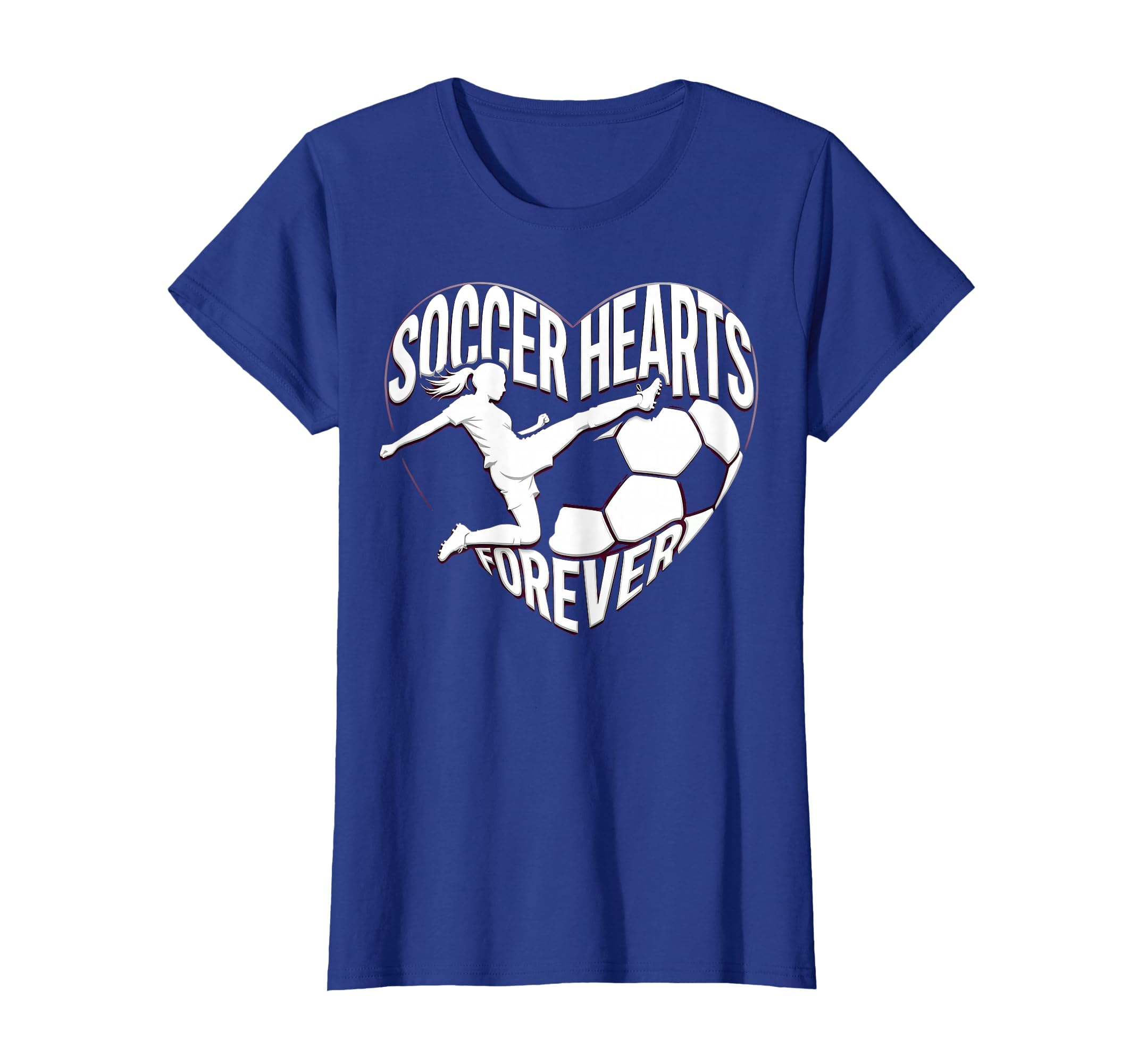 Soccer Hearts Forever Womens T-Shirt - Trendy Graphic for Adults - T-Shirt, Sweatshirt, Hoodie