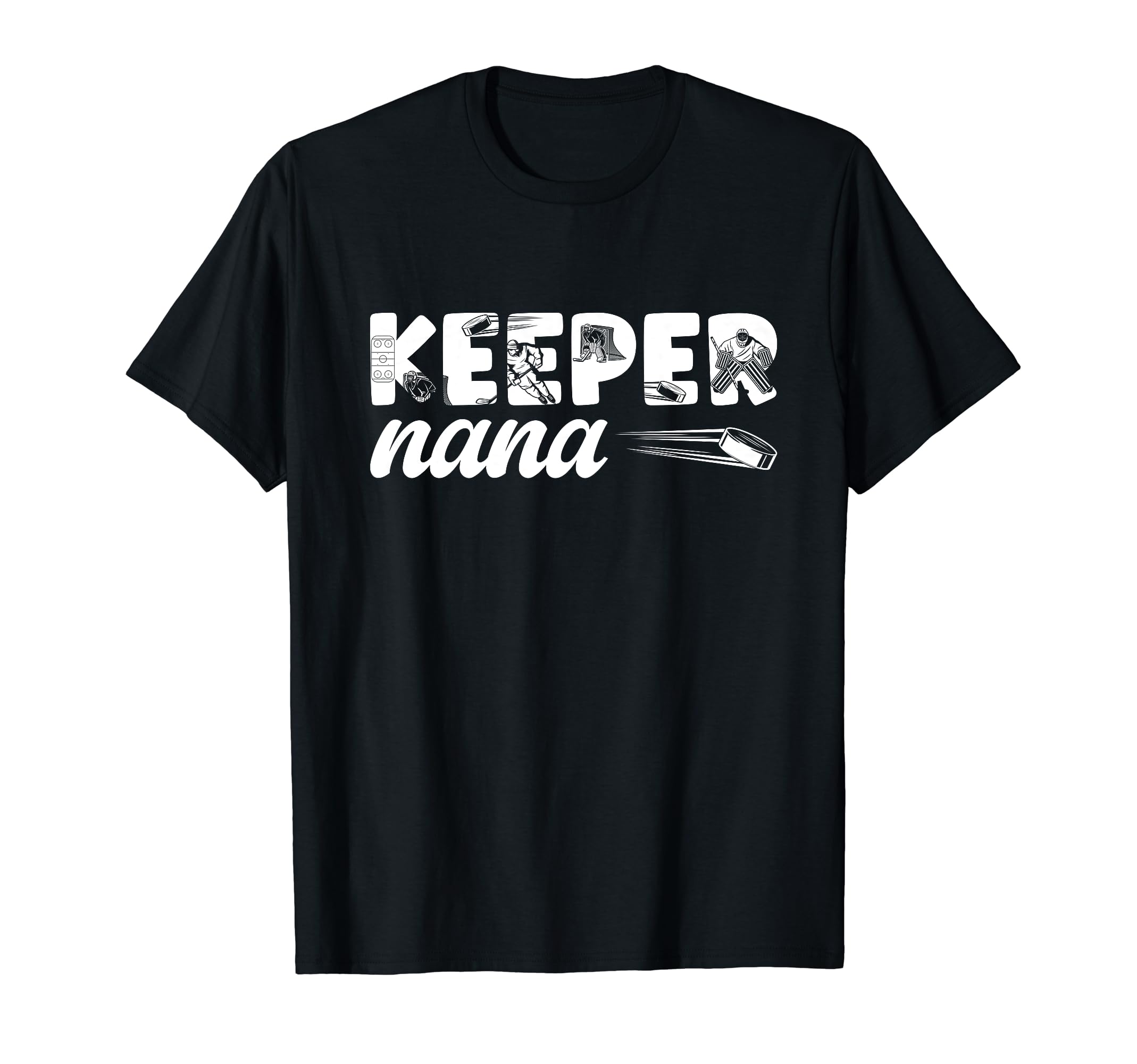 Ice Hockey Keeper Nana Ice Hockey Goalie T-Shirt - Custom Art Print Unisex - T-Shirt, Sweatshirt, Hoodie