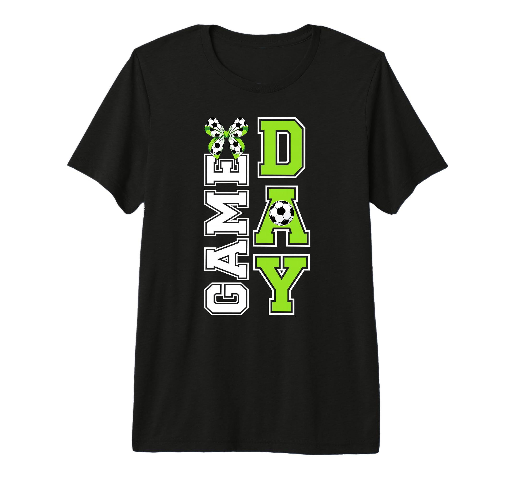 Soccer Game Day Bow Game Day Soccer Tri T-Shirt - Custom Art Print Unisex - T-Shirt, Sweatshirt, Hoodie