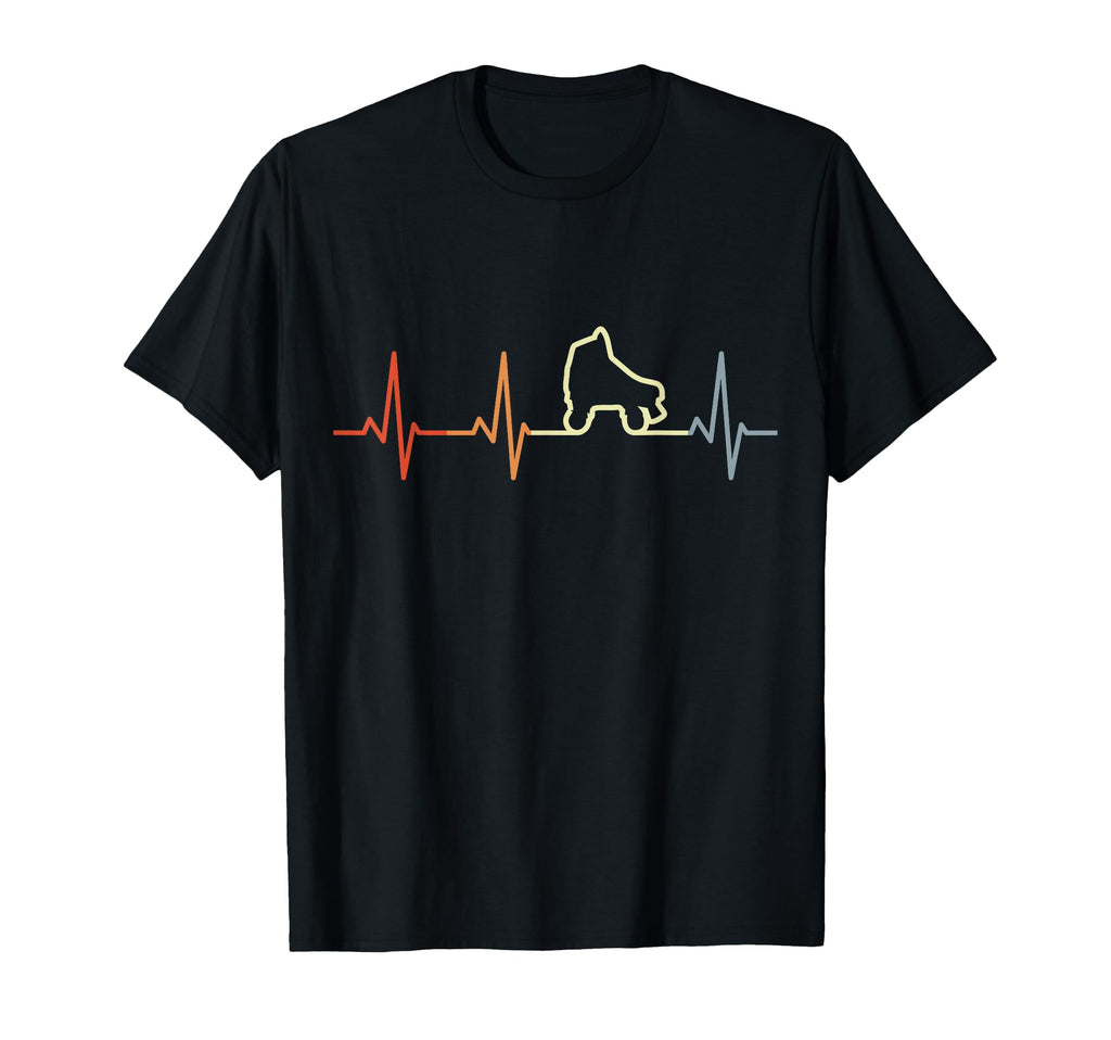 Roller Skates Heartline Roller T-Shirt - Minimalist Print for Adults - T-Shirt, Sweatshirt, Hoodie