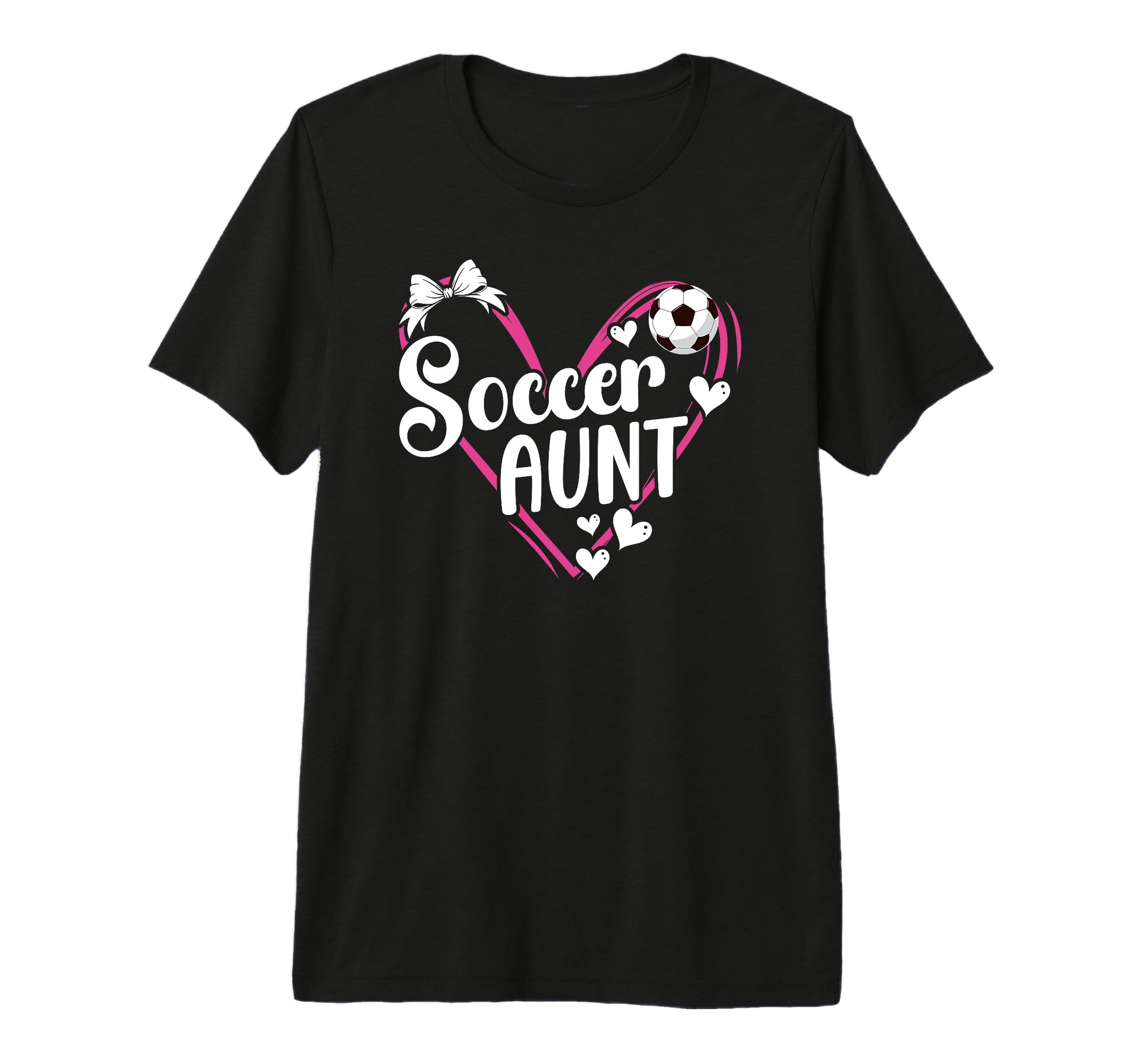 Soccer Aunt Heart Aunt Soccer Player T-Shirt - Novelty Apparel Unisex - T-Shirt, Sweatshirt, Hoodie