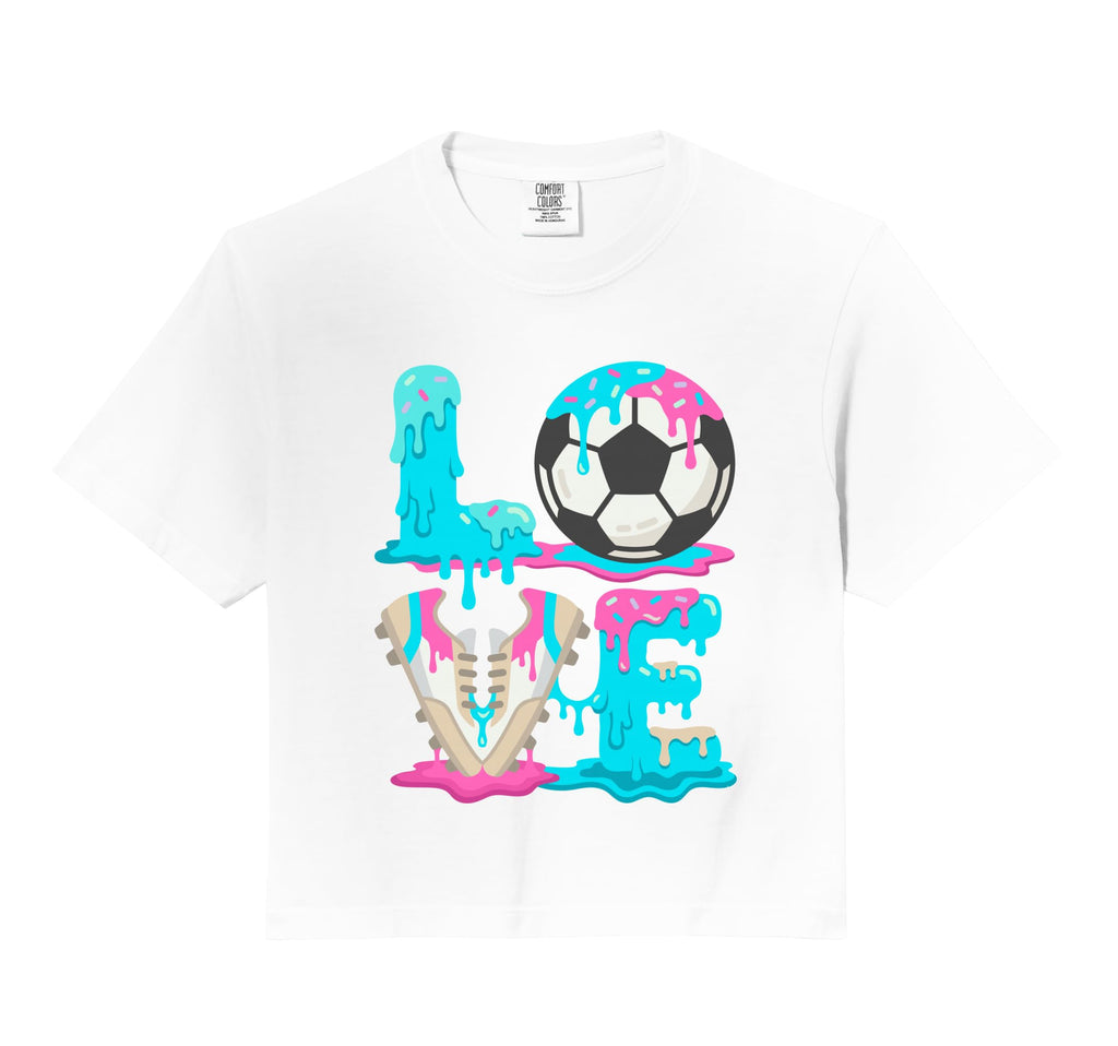 Soccer Love Dripping Ball Cleats Player Hoodie - Fun Novelty Design Unisex - T-Shirt, Sweatshirt, Hoodie