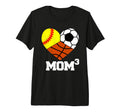 Mom Cubed Mom3 Mom Three Softball T-Shirt - Fun Novelty Design Men Women - T-Shirt, Sweatshirt, Hoodie