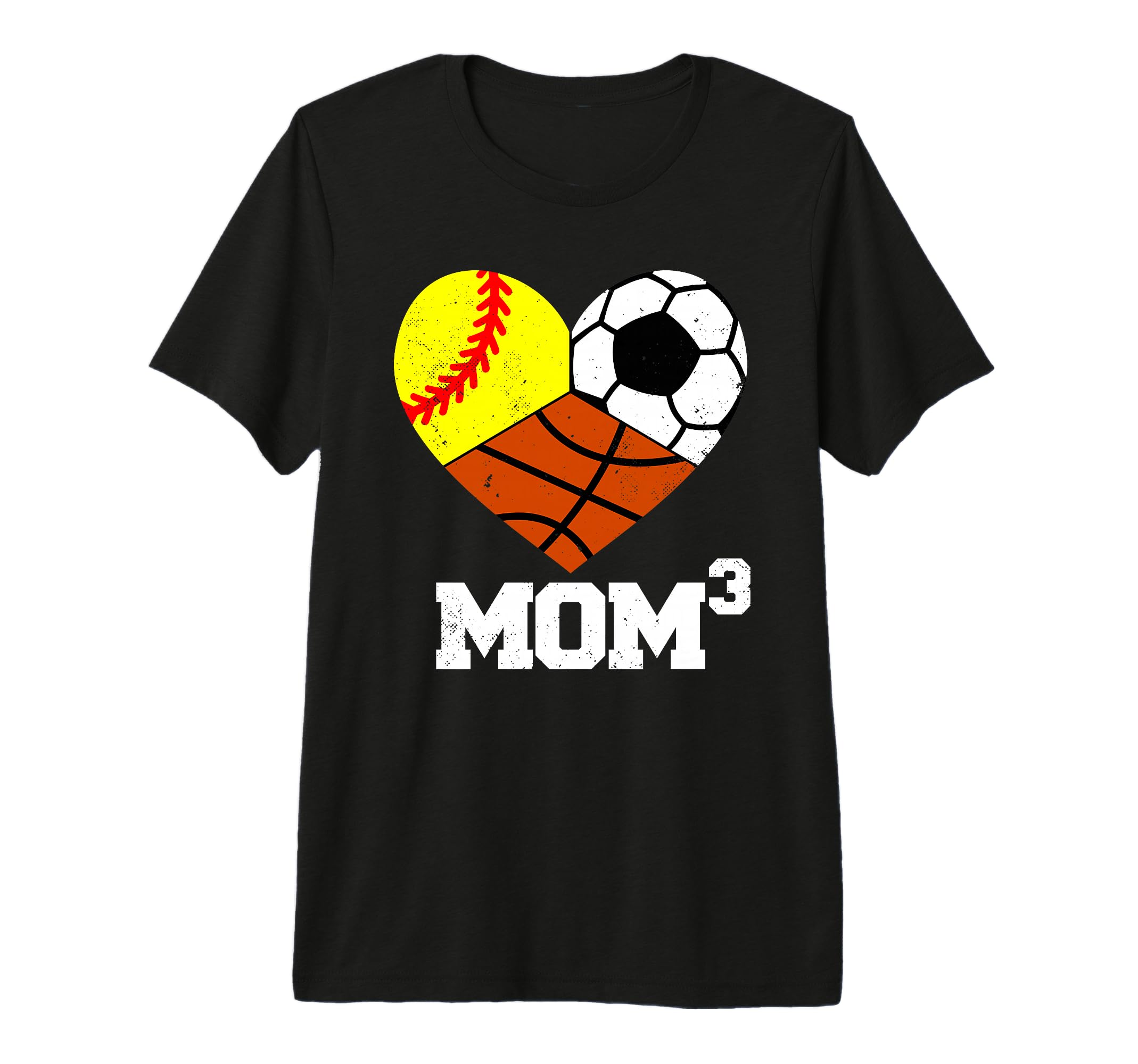Mom Cubed Mom3 Mom Three Softball T-Shirt - Fun Novelty Design Men Women - T-Shirt, Sweatshirt, Hoodie
