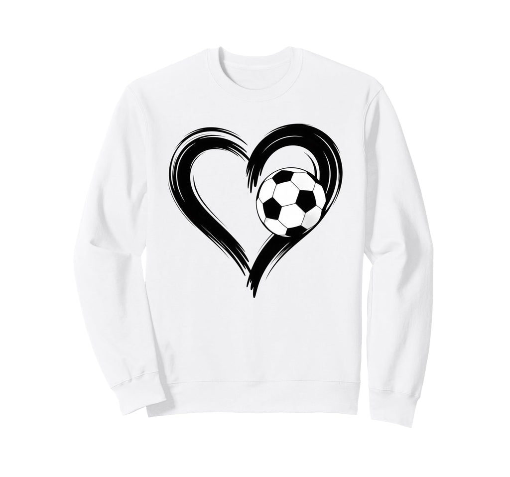 Soccer Love Heart Fans And Sweatshirt - Casual Everyday Wear Unisex - T-Shirt, Sweatshirt, Hoodie