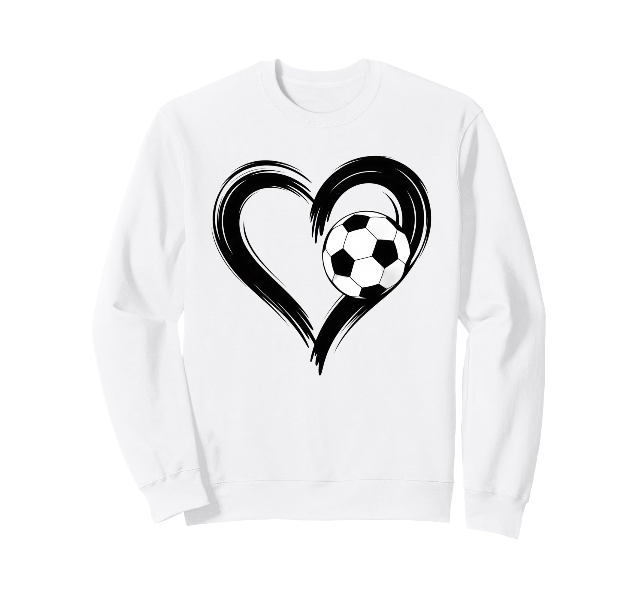 Soccer Love Heart Fans And Sweatshirt - Casual Everyday Wear Unisex - T-Shirt, Sweatshirt, Hoodie