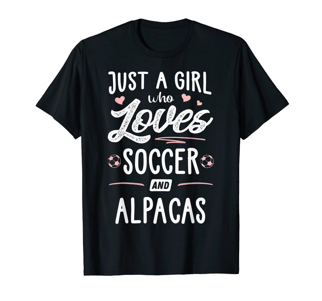 Just Who Loves Soccer And Alpacas T-Shirt - Aesthetic Graphic for Adults - T-Shirt, Sweatshirt, Hoodie