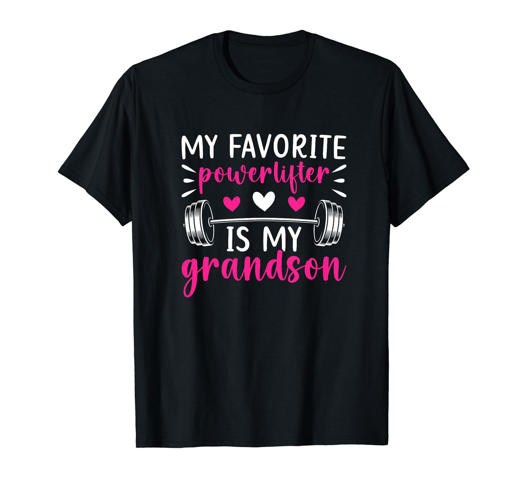 My Grandson Powerlifting Grandma T-Shirt - Minimalist Print Unisex - T-Shirt, Sweatshirt, Hoodie