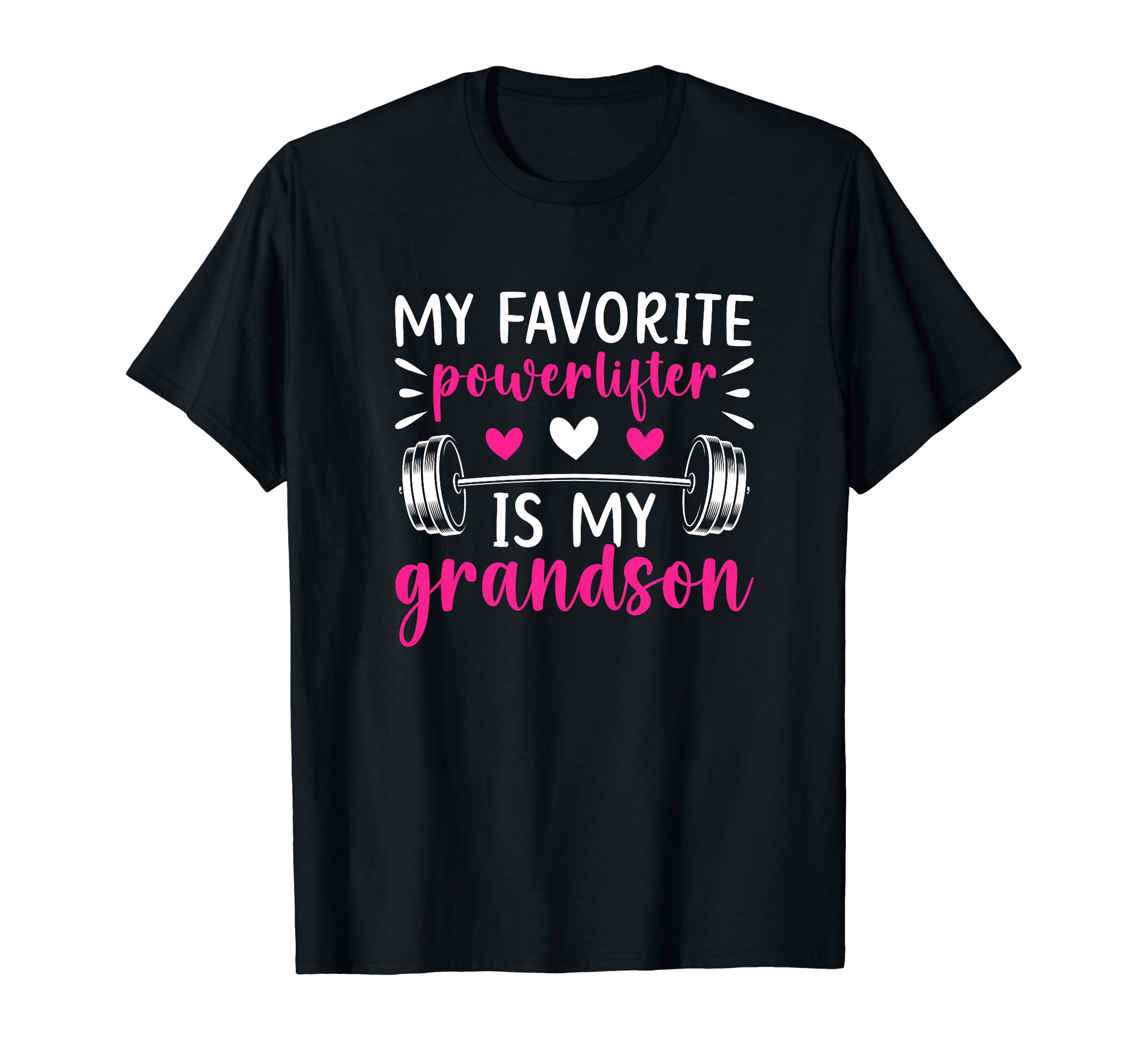 My Grandson Powerlifting Grandma T-Shirt - Minimalist Print Unisex - T-Shirt, Sweatshirt, Hoodie