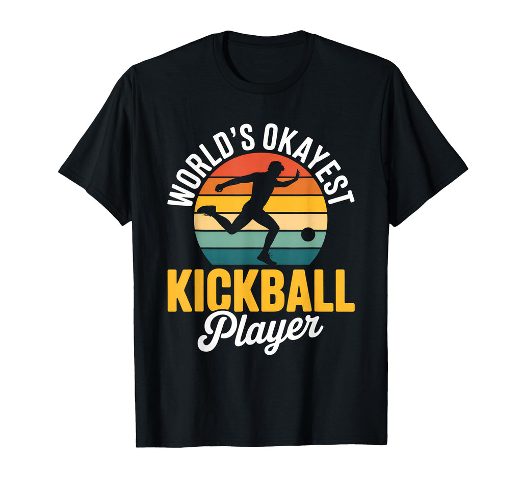 Worlds Okayest Kickball Player Wavy T-Shirt - Custom Art Print for Adults - T-Shirt, Sweatshirt, Hoodie