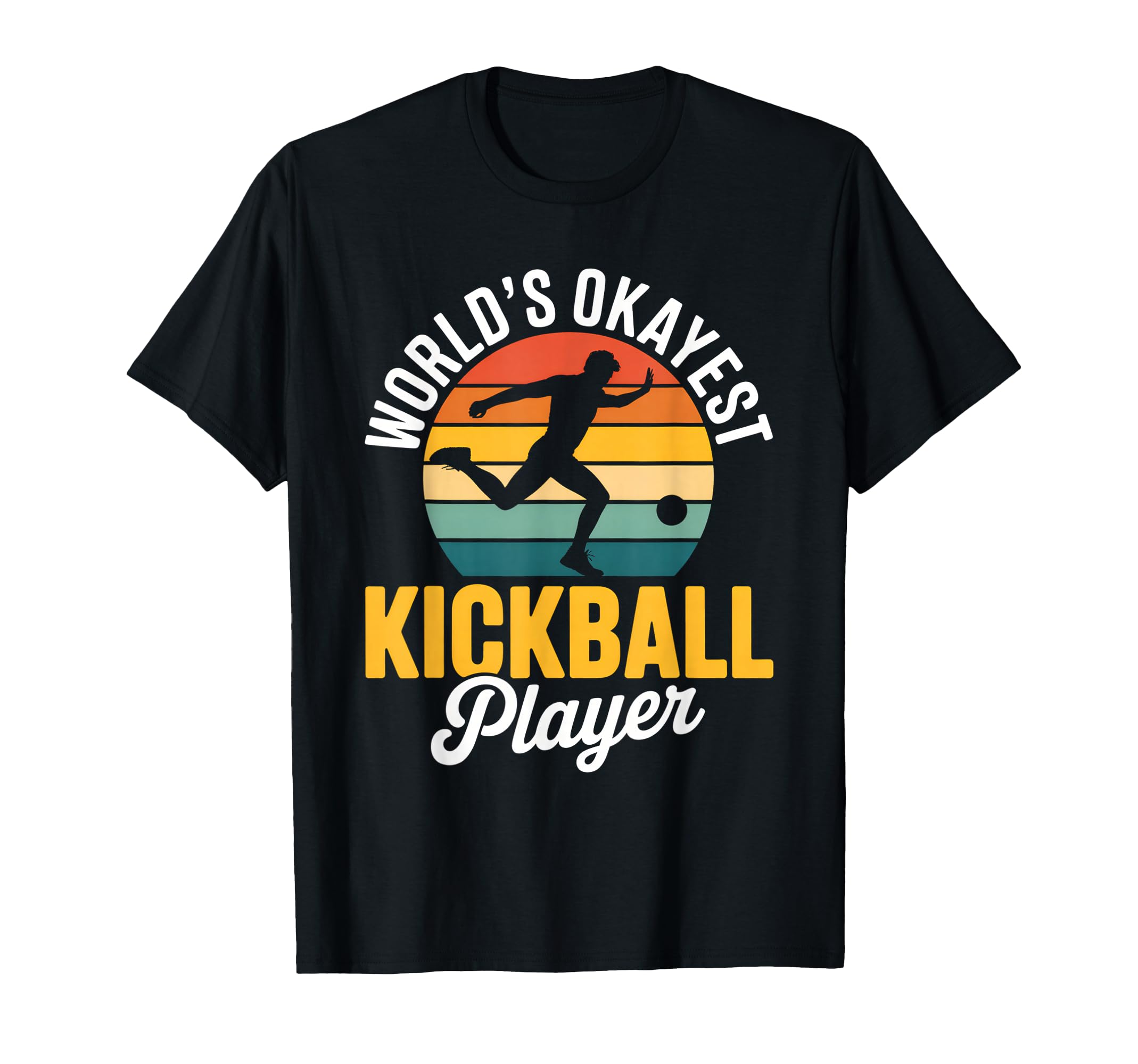 Worlds Okayest Kickball Player Wavy T-Shirt - Custom Art Print for Adults - T-Shirt, Sweatshirt, Hoodie