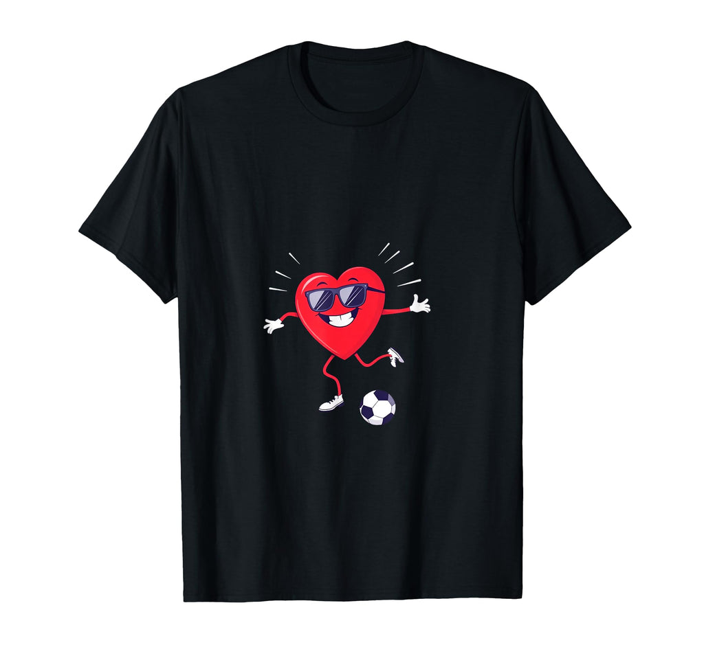 Cartoon Heart Soccer Gift Sweatshirt - Fun Novelty Design for Adults - T-Shirt, Sweatshirt, Hoodie