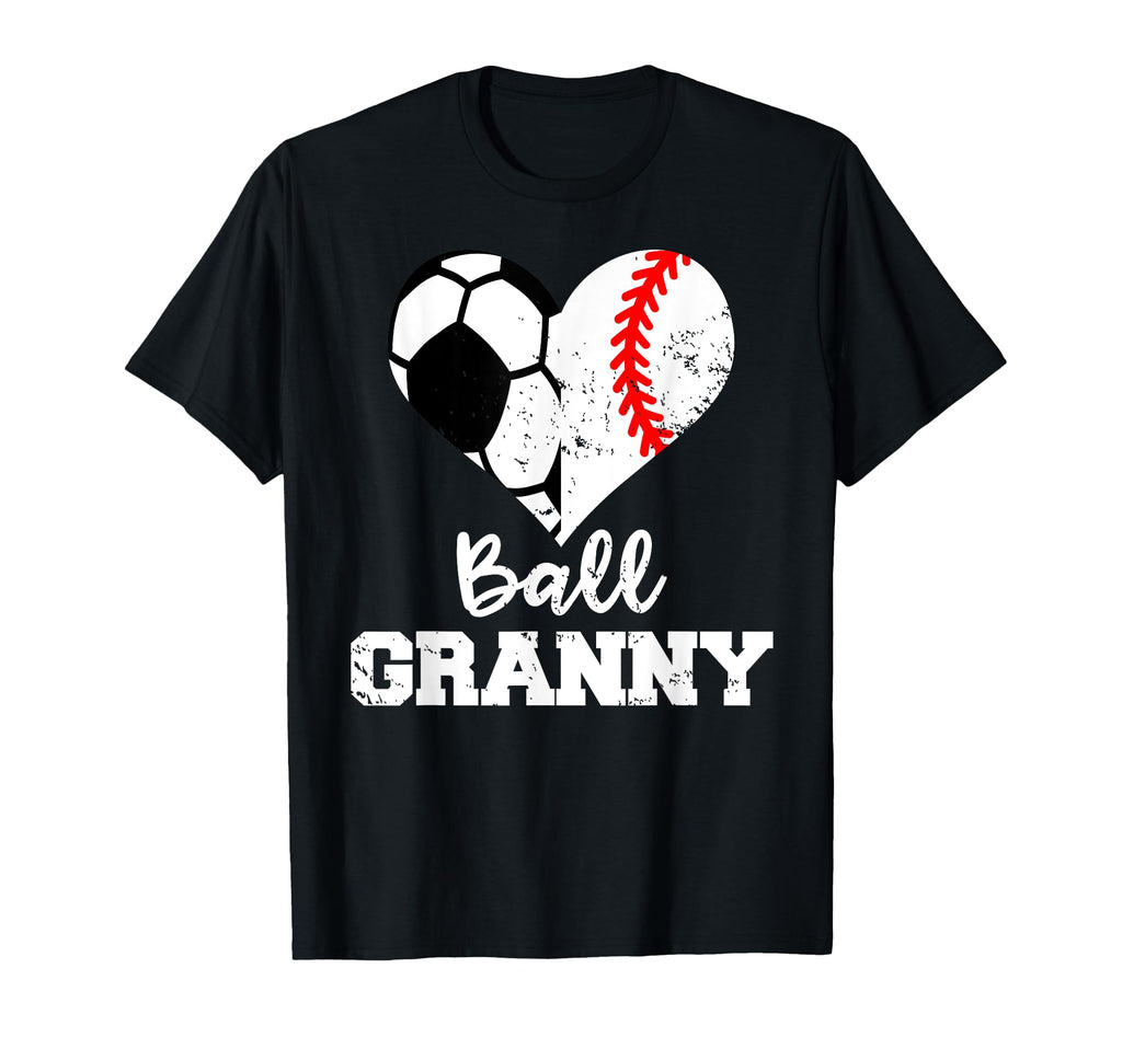 Ball Granny Heart Funny Soccer Baseball T-Shirt - Aesthetic Graphic Unisex - T-Shirt, Sweatshirt, Hoodie