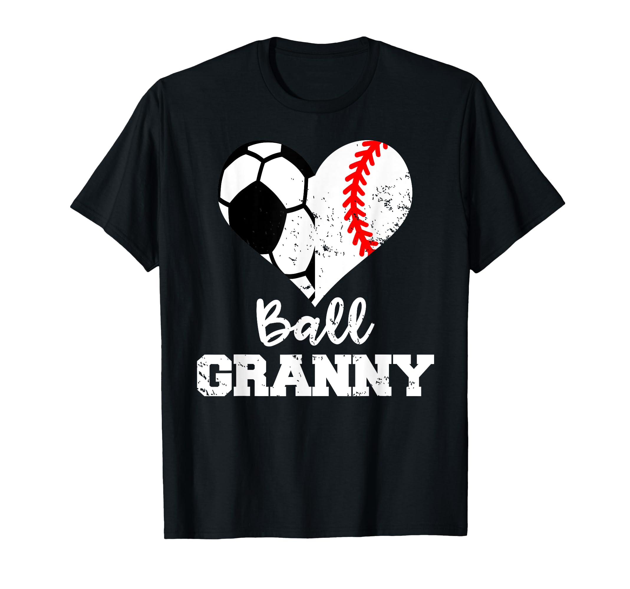 Ball Granny Heart Funny Soccer Baseball T-Shirt - Aesthetic Graphic Unisex - T-Shirt, Sweatshirt, Hoodie