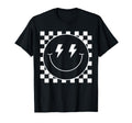 White Checkered Smile Face T-Shirt - Casual Everyday Wear Men Women - T-Shirt, Sweatshirt, Hoodie