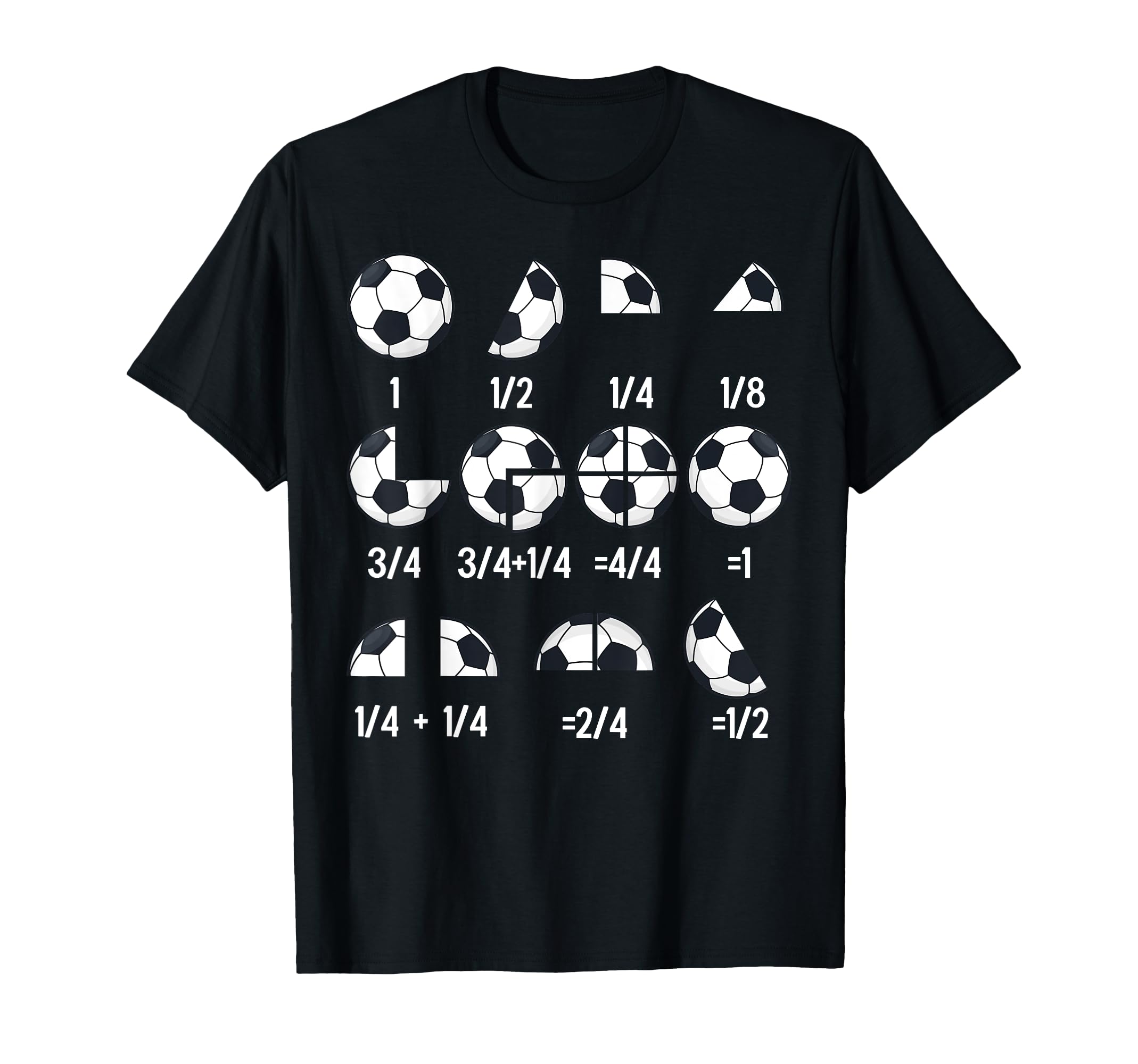 Math Fraction Soccer Teacher Sport T-Shirt - Trendy Graphic Unisex - T-Shirt, Sweatshirt, Hoodie